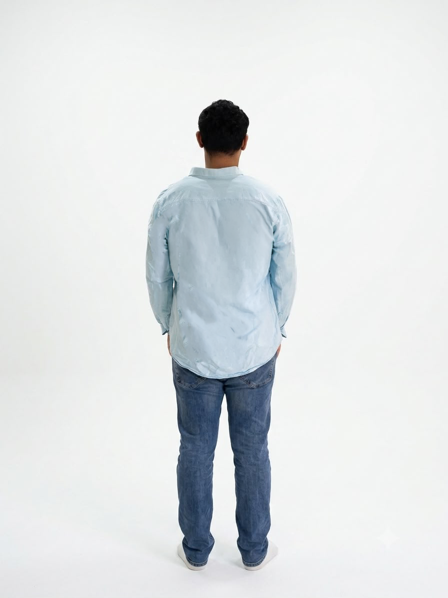 Iced Wash Shirt — Light Blue