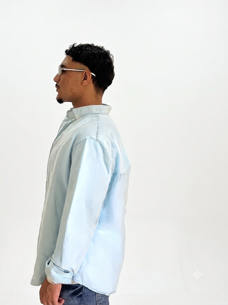 Iced Wash Shirt — Light Blue