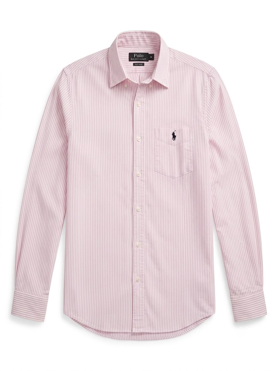 Damzon Striped Shirt — Pink & White