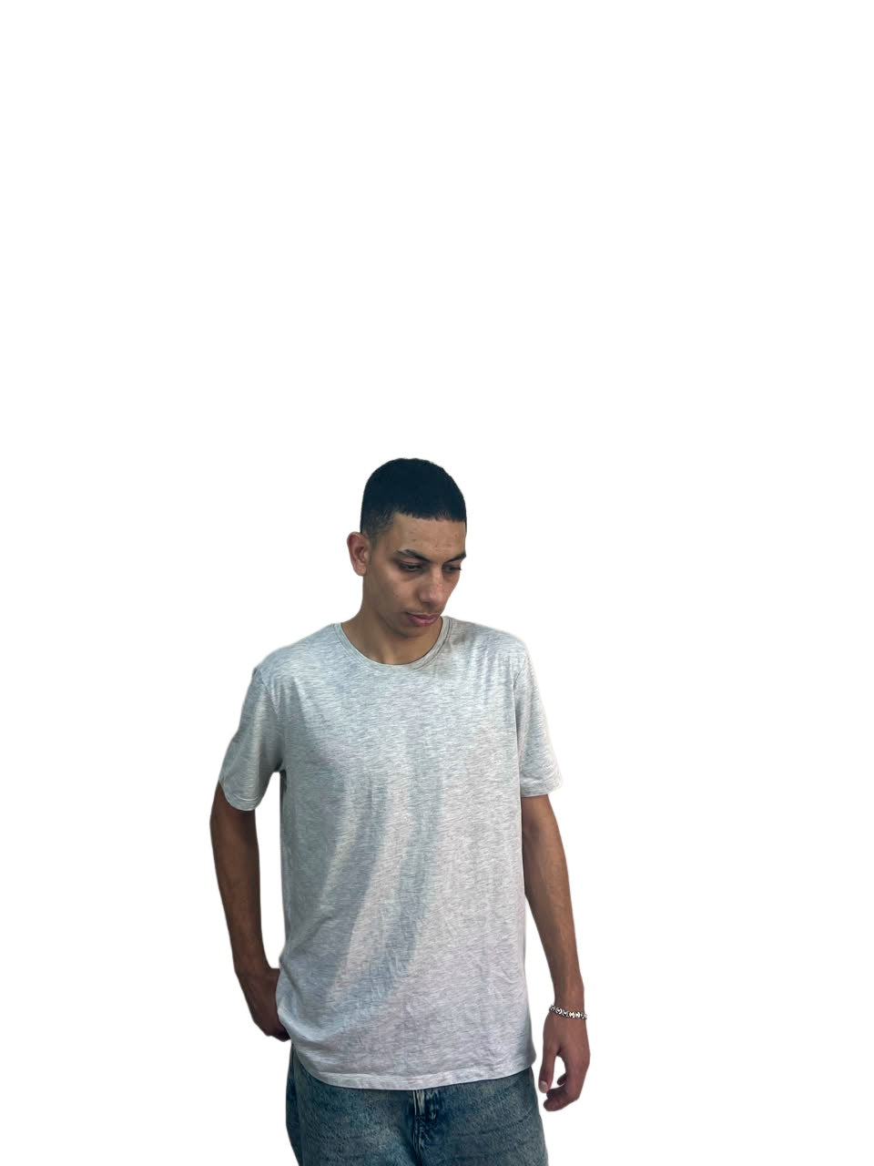 t-shirt basic silver