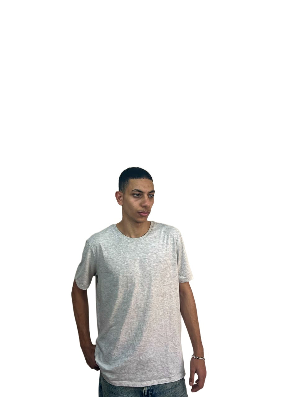 Damzon Basic Tee — Silver