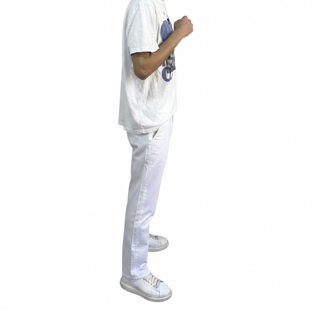 Gabardine Trousers — White